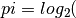 pi = log_2(
